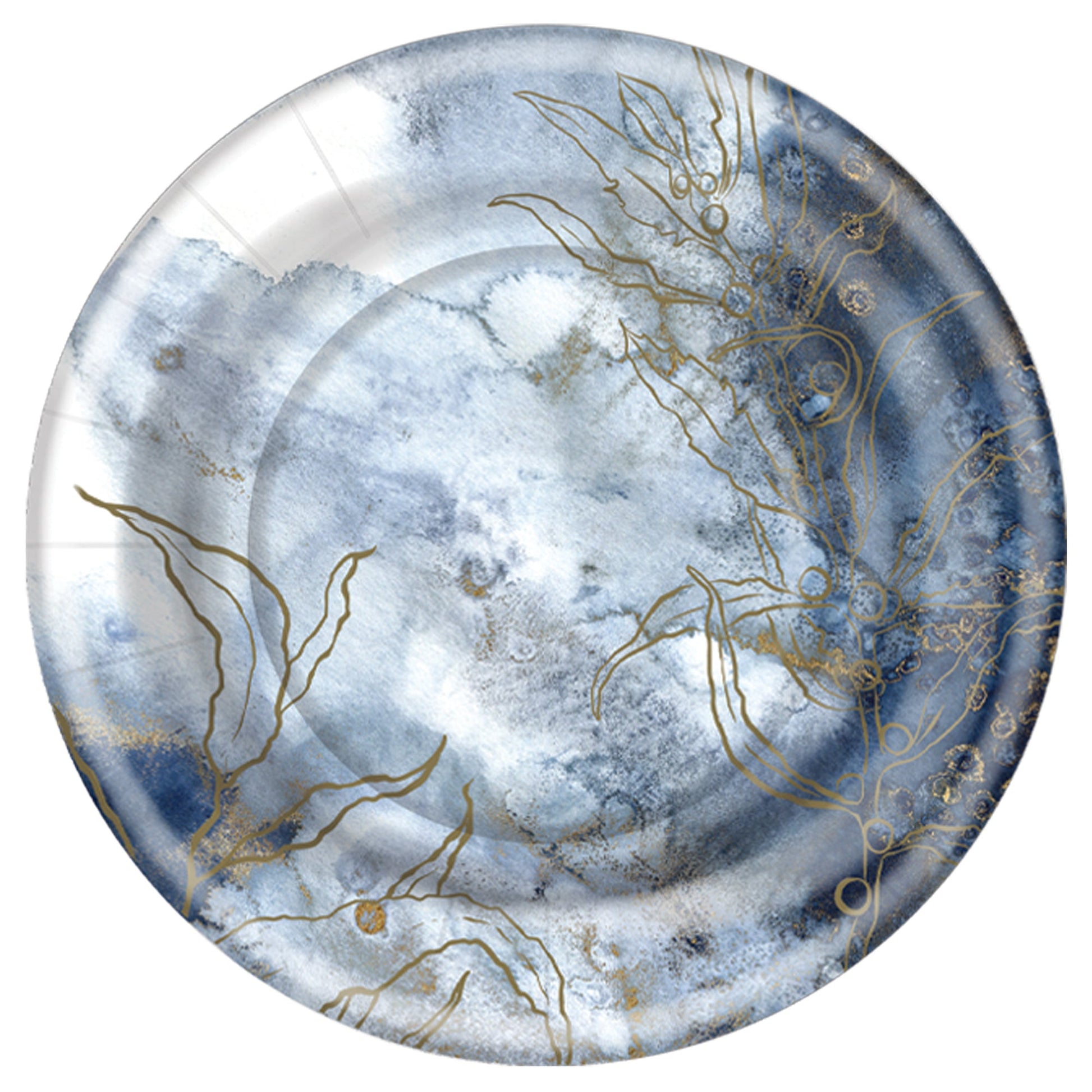 Watercolor Deluxe Paper Round Dinnerware