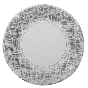 Metallic Dots Premium Paper Round Dinnerware - King Zak