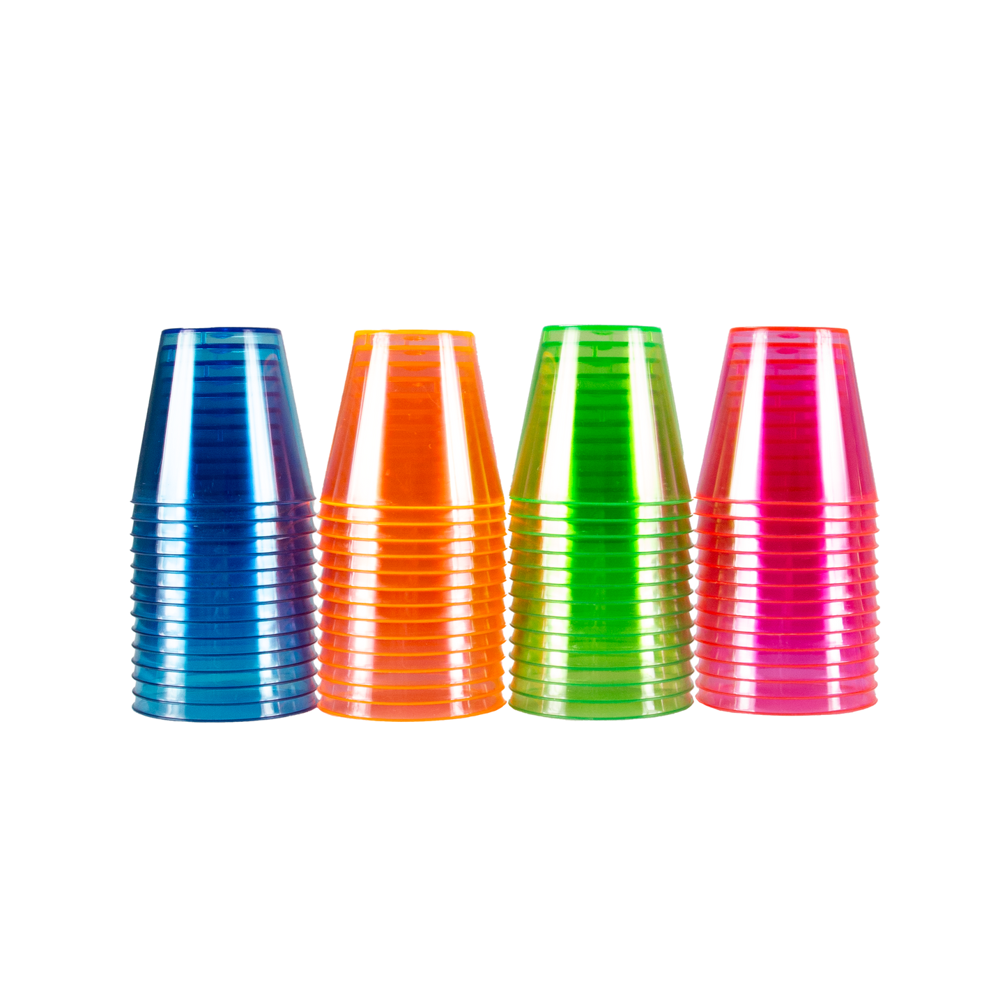 Plastic Neon Tumbler Options: 1oz Tumbler and 2oz Tumbler