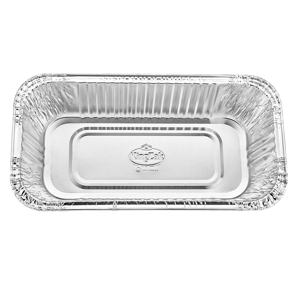 Heavy Duty Aluminum Foil Oblong Cake Pan 13 L X 9 W X 1.875 D [100 –  King Zak