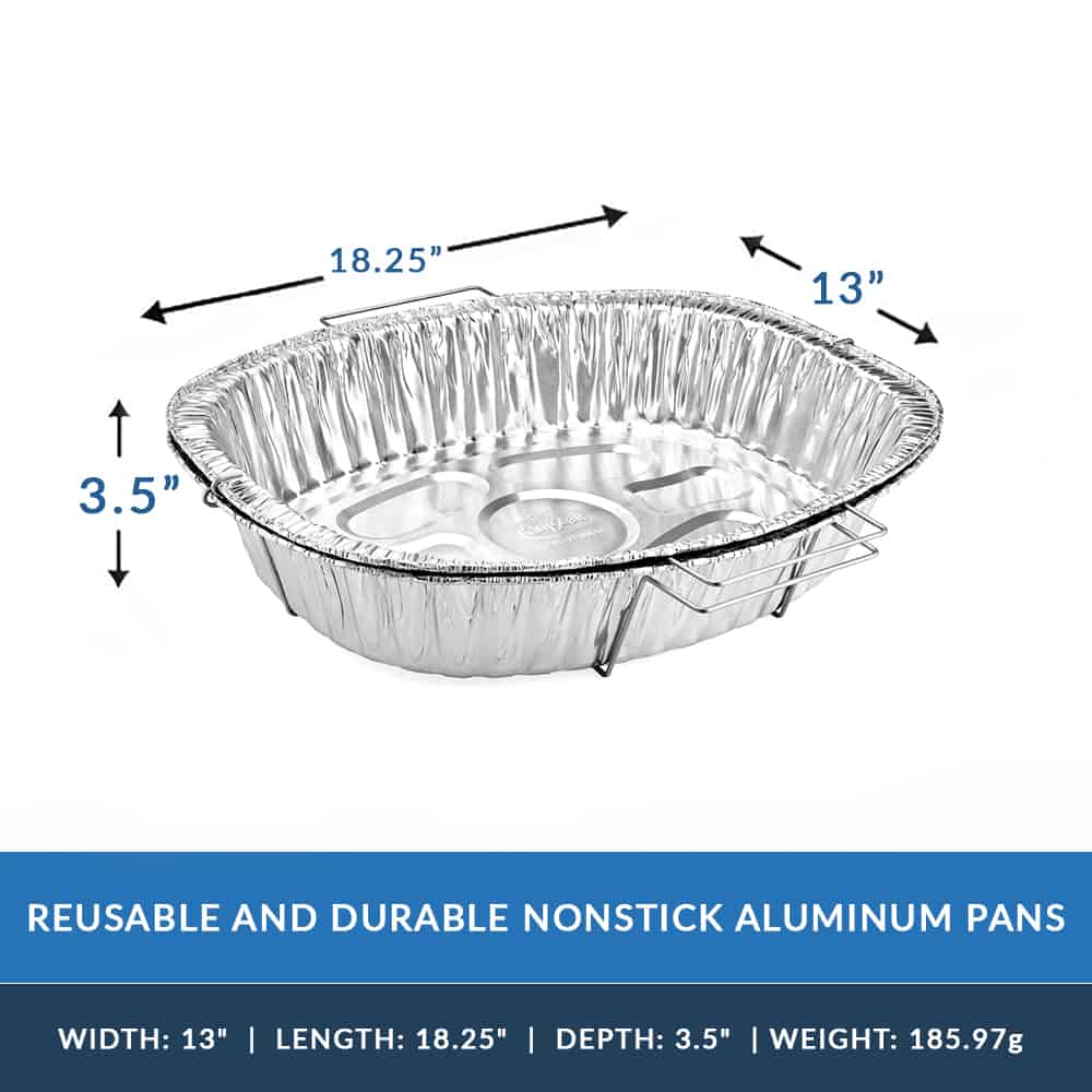 Heavy Duty Aluminum Foil 10 lb. Roaster 16 L X 11.5 W X 2.5 D [100 –  King Zak