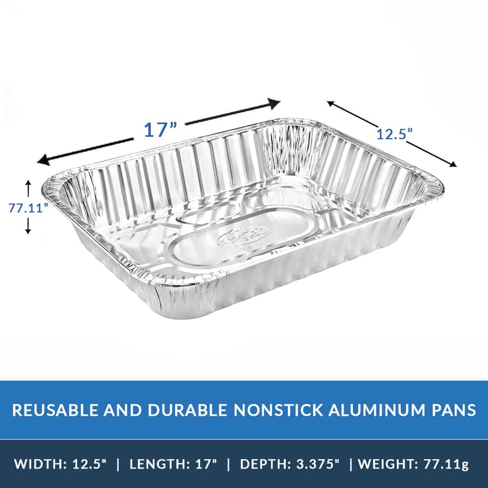Large Rectangular Aluminum Disposable Pan Roaster