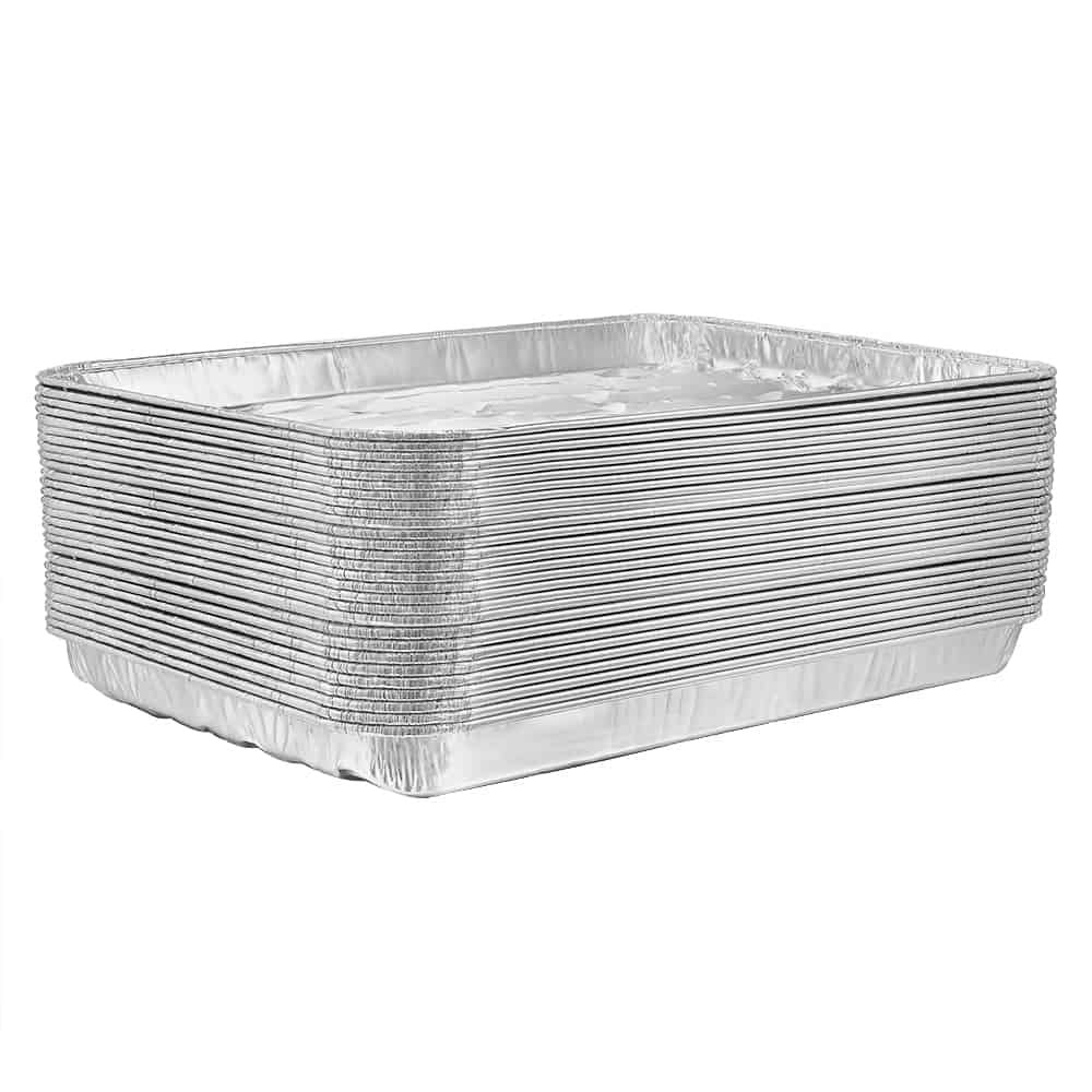 Heavy Duty Aluminum Foil Large Broiler Pan L 13” x W 9” x D 1 1/4” [20 –  King Zak