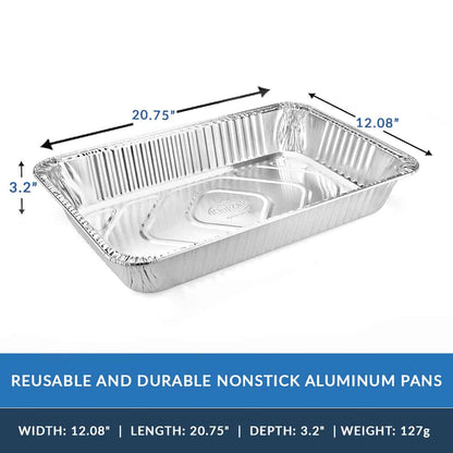 Heavy-Duty Full-Size Foil Steam Table Pan Deep 21X13 - King Zak