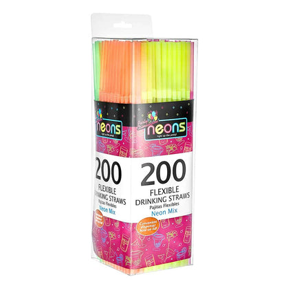 Plastic Neon Straws - King Zak