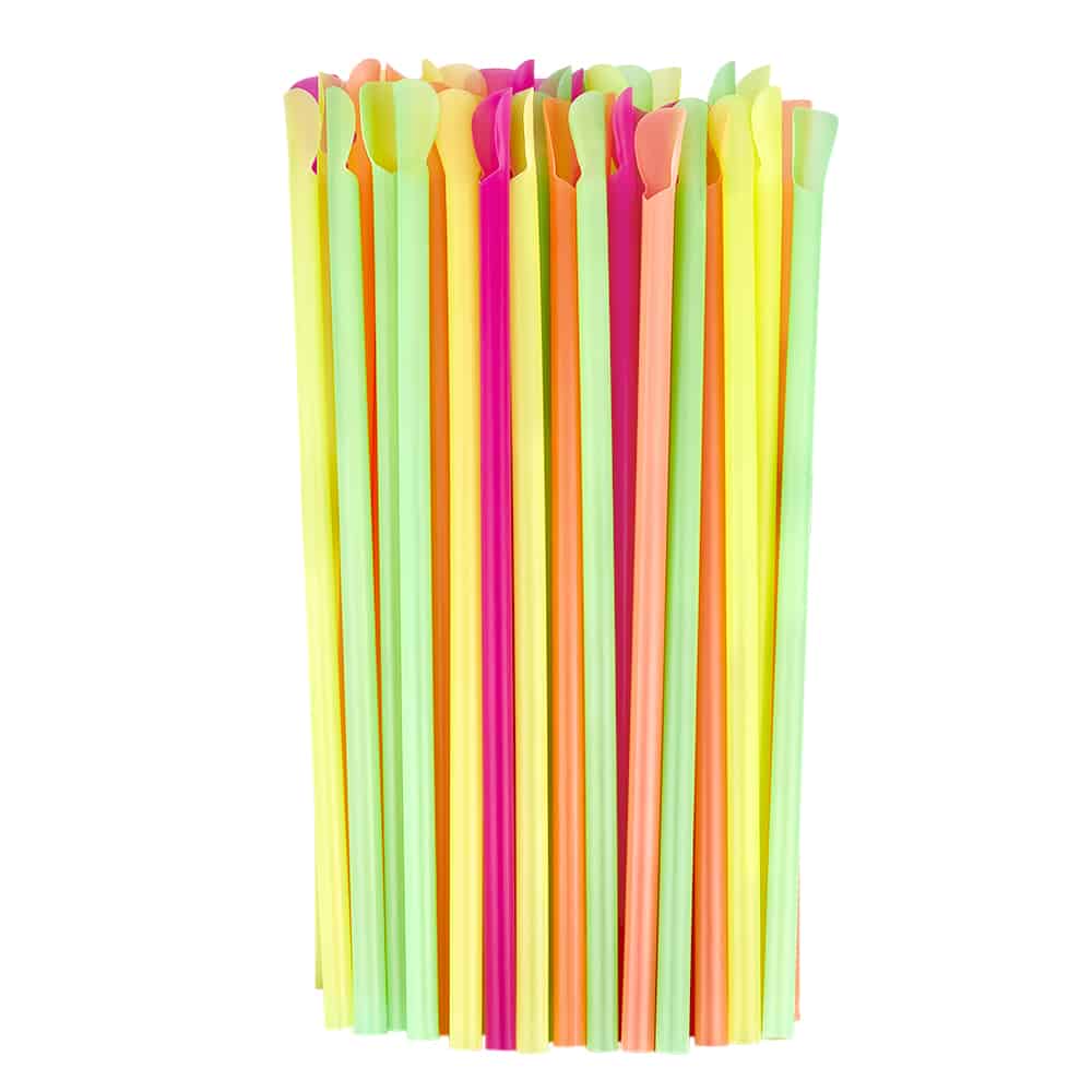 Plastic Neon 10inch Straws