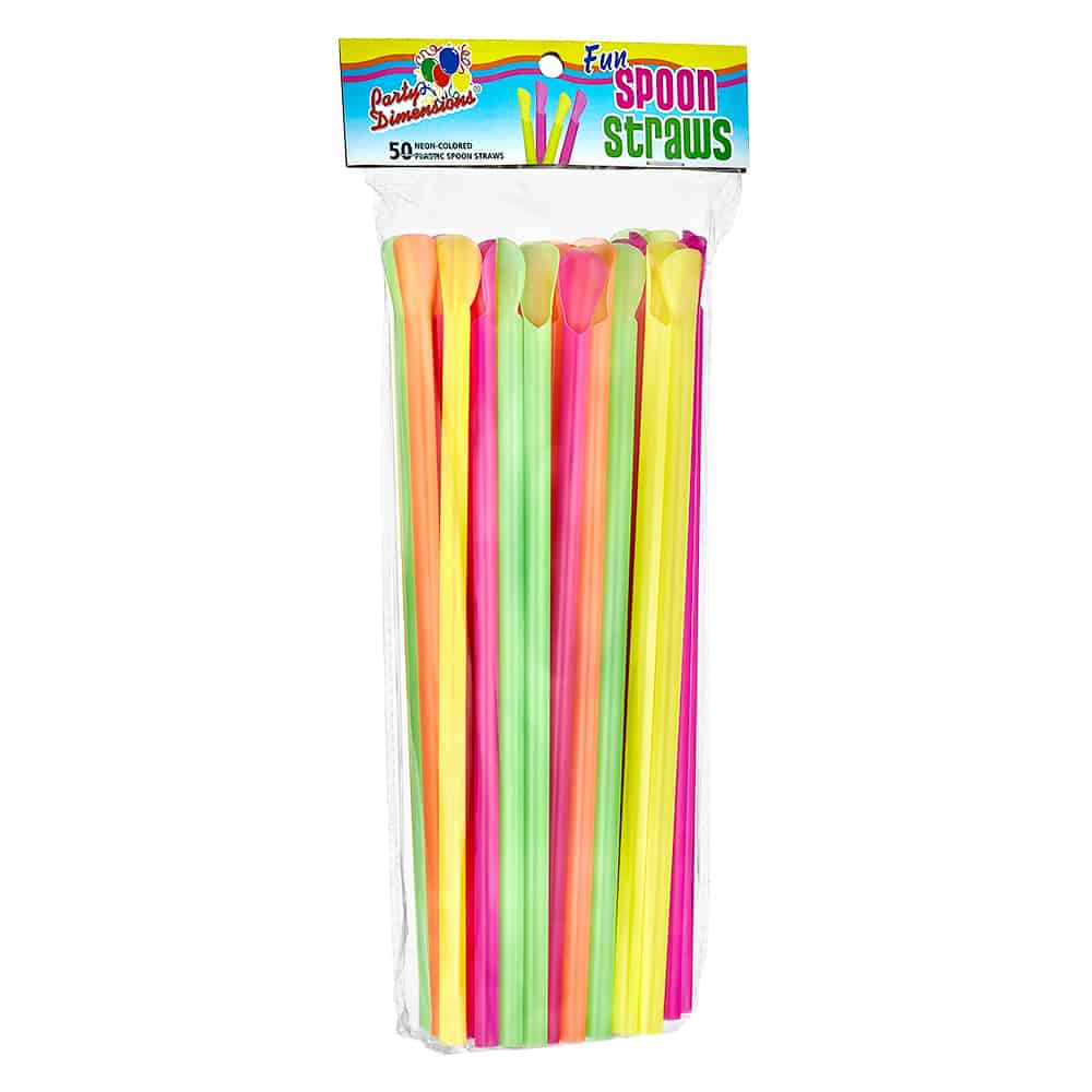 Plastic Neon 10inch Straws