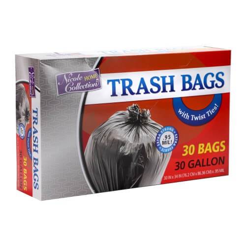 Premium Heavy Weight Plastic Trash Bags<br/>Size Options: 30 Gallon Trash Bags - King Zak