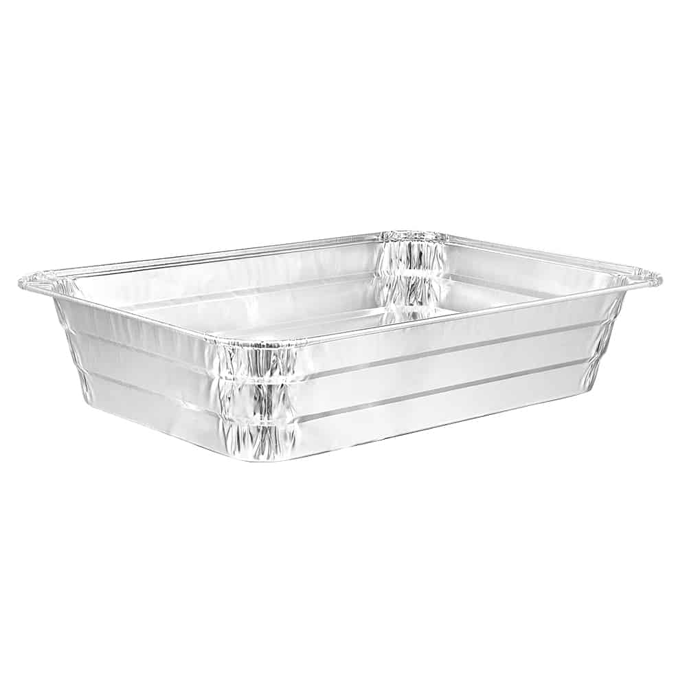 DecorRack Aluminum Pans with Flat Board Lids, 2.25 lb Rectangular (56 Pans)