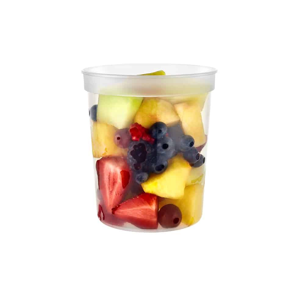 Premium Plastic Microwaveable, Stackable 32oz Deli Containers with Airtight Lid