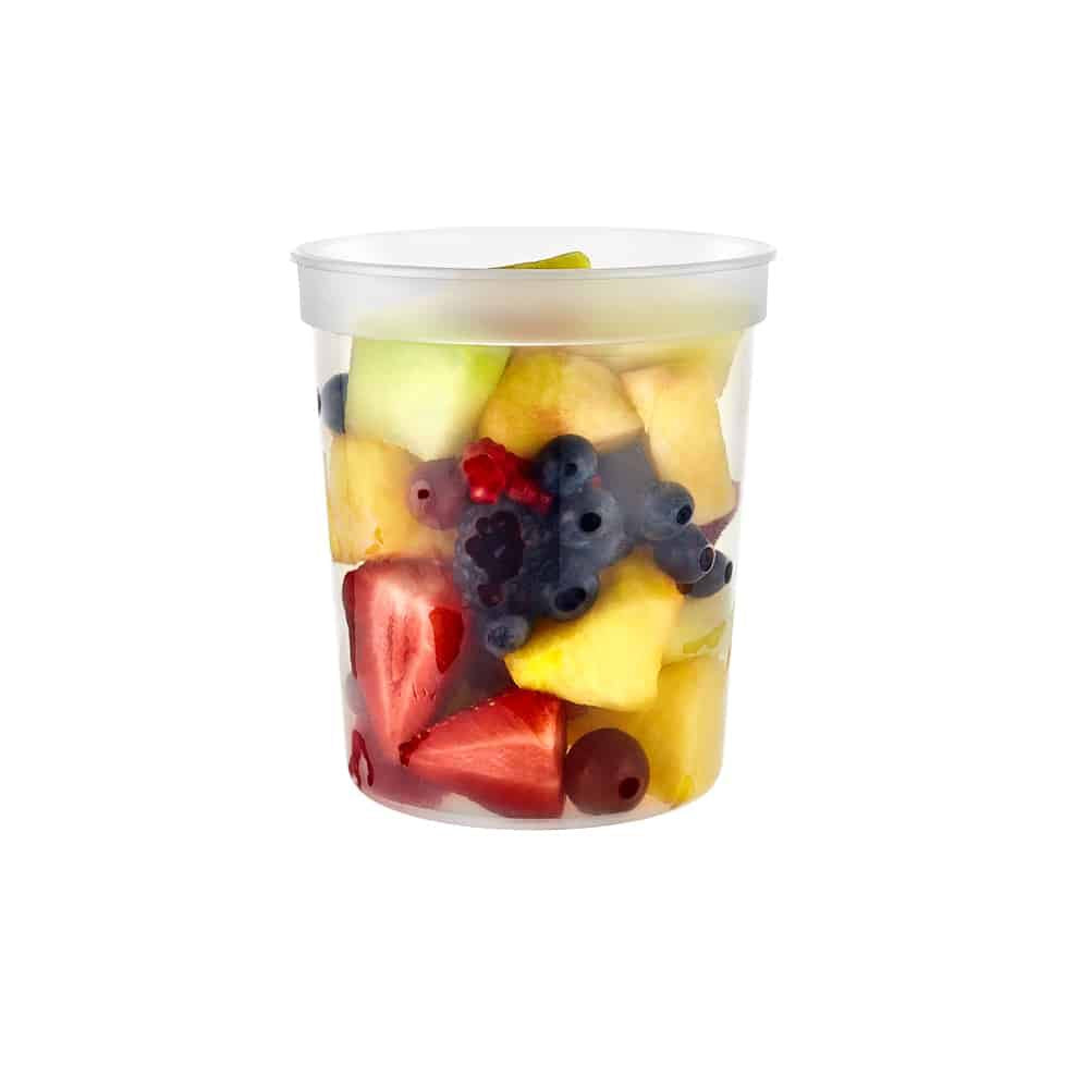 Premium Plastic Microwaveable, Stackable 32oz Deli Containers with Airtight Lid - King Zak