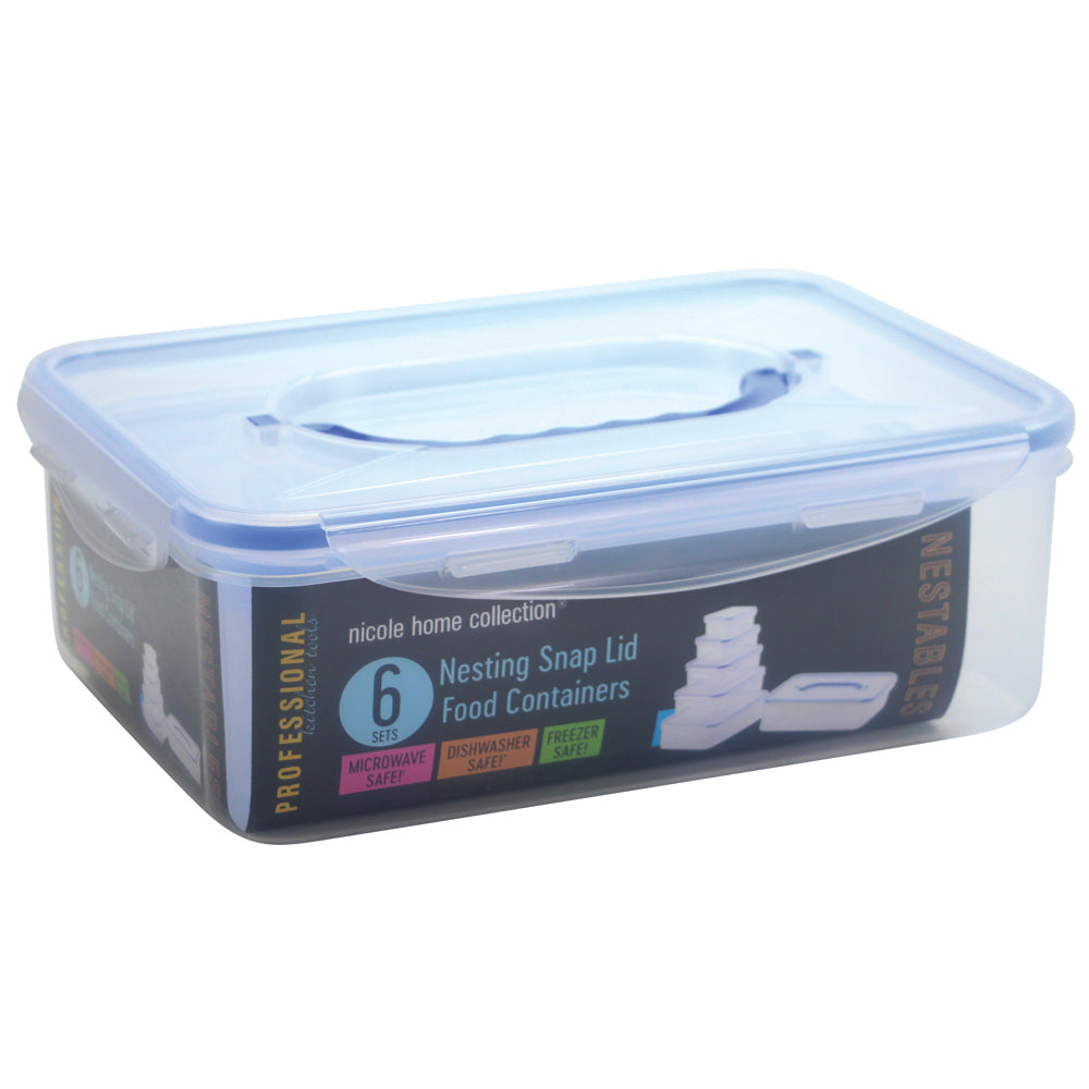 Premium Heavy Duty Plastic Microwaveable, Stackable Locking Containers with Airtight Lids