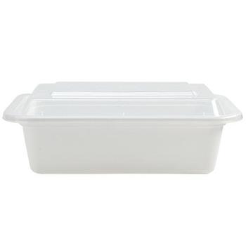 Premium Heavy Plastic Microwaveable, Stackable 8"x6" 38oz Lunch/Dinner Containers with Airtight Lid - King Zak