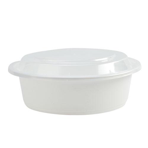 Premium Heavy Plastic Microwaveable, Stackable 7" 32oz Lunch/Dinner Containers with Airtight Lid - King Zak