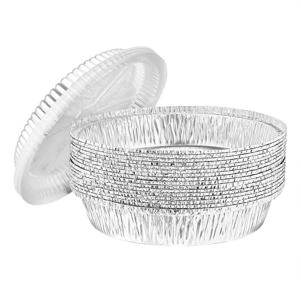 Heavy Duty Aluminum Foil Round Pan With Dome Lid 8.5