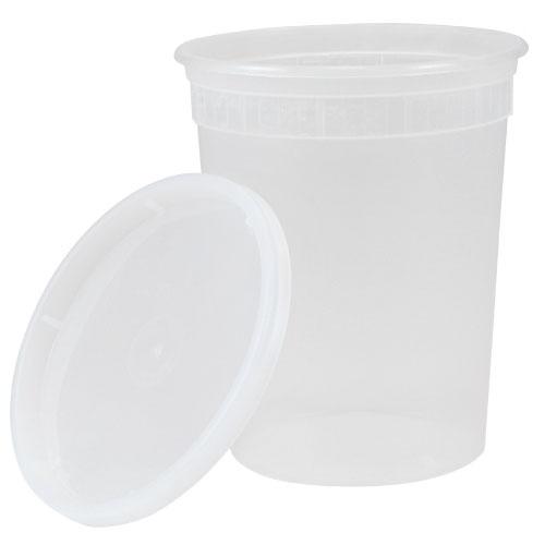 Plasric Container<br/>Size Options: 16oz Container, 32oz Container and 80oz Container