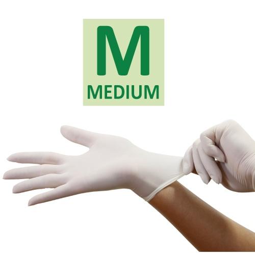 Medium Vinyl Gloves / White