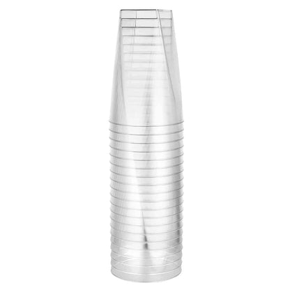 Clear Deluxe Plastic 10oz Square Bottom Tumbler Stack