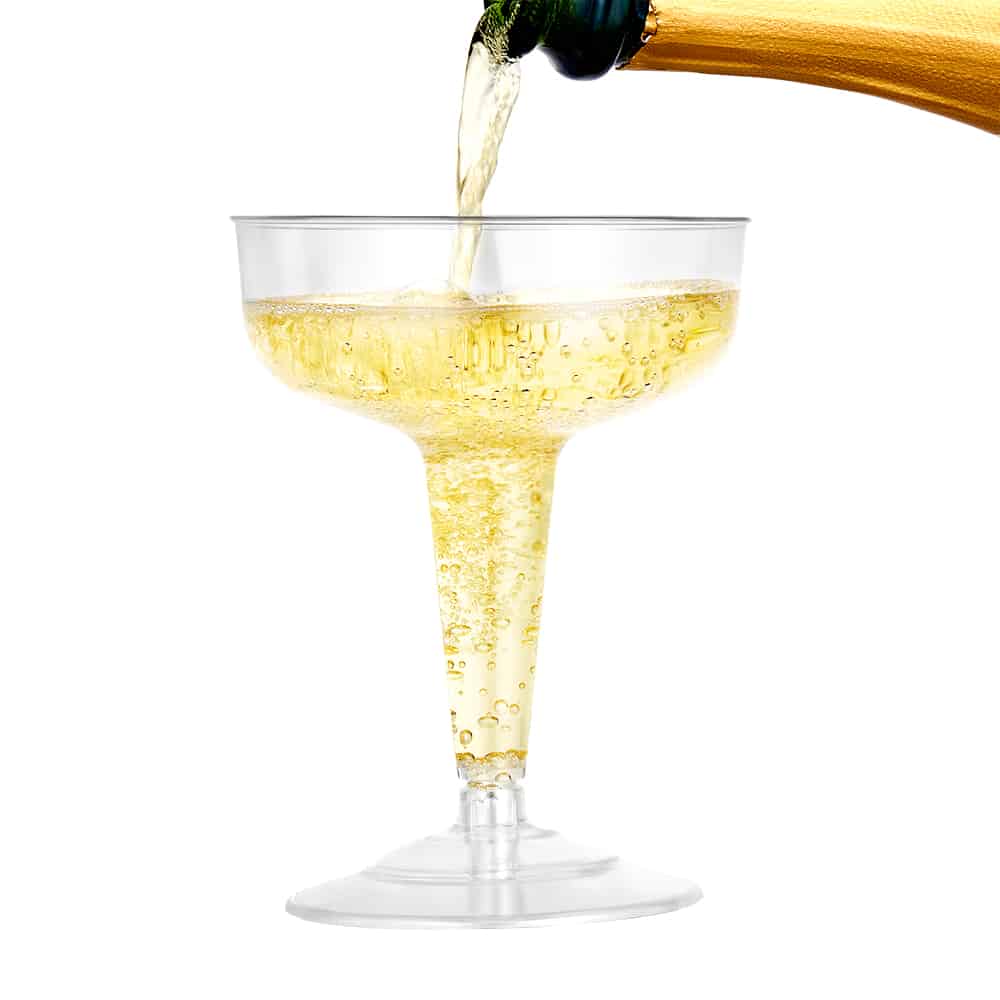 Clear Deluxe Plastic 4oz Champagne Cup
