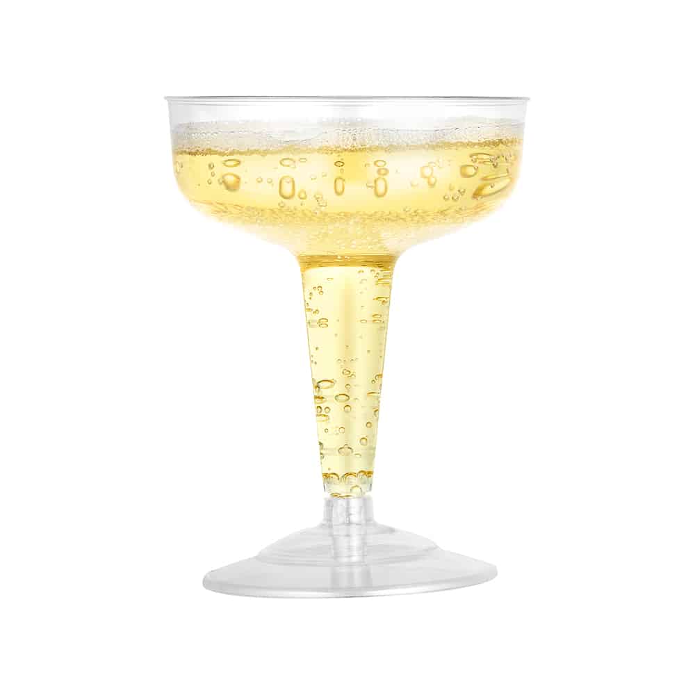 Clear Deluxe Plastic 4oz Champagne Cup
