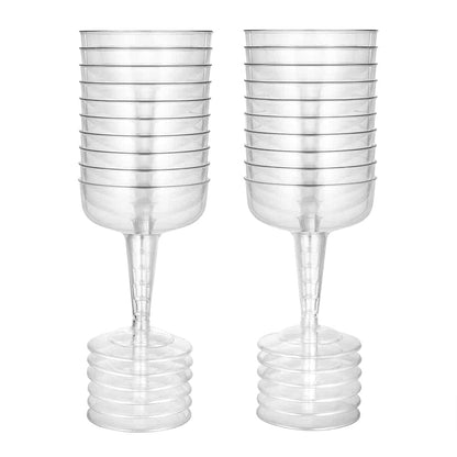 Clear Deluxe Plastic 4oz Champagne Cup Stack