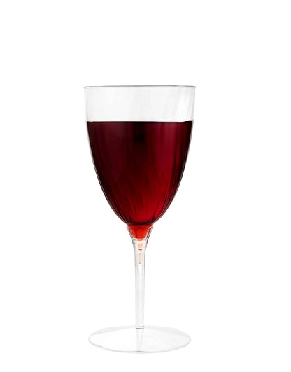 Premium Plastic 8oz Wine Goblet with wine