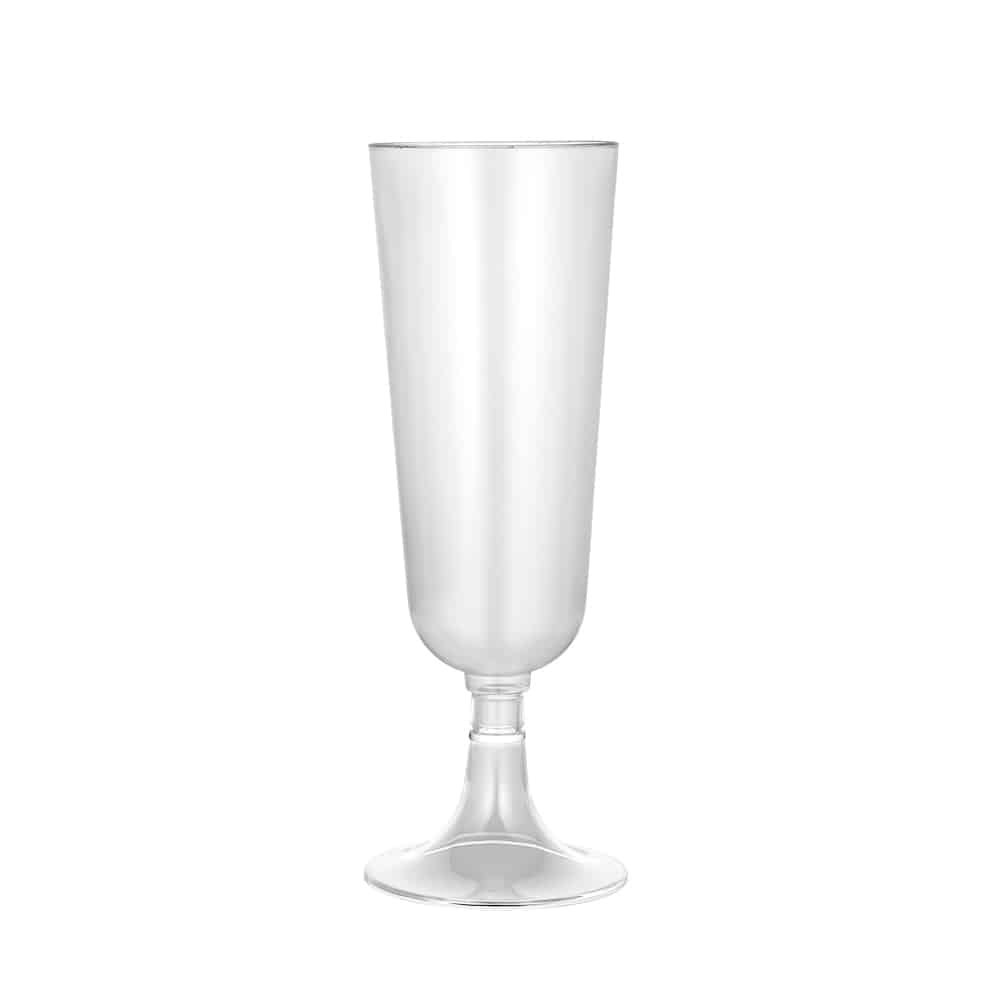 Clear Deluxe Plastic 5oz Champagne Flute