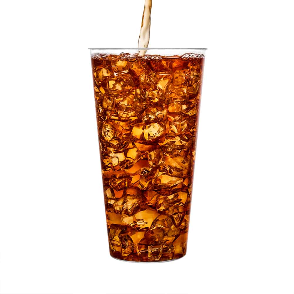 Clear Deluxe Plastic 16oz Tumbler with iced tea