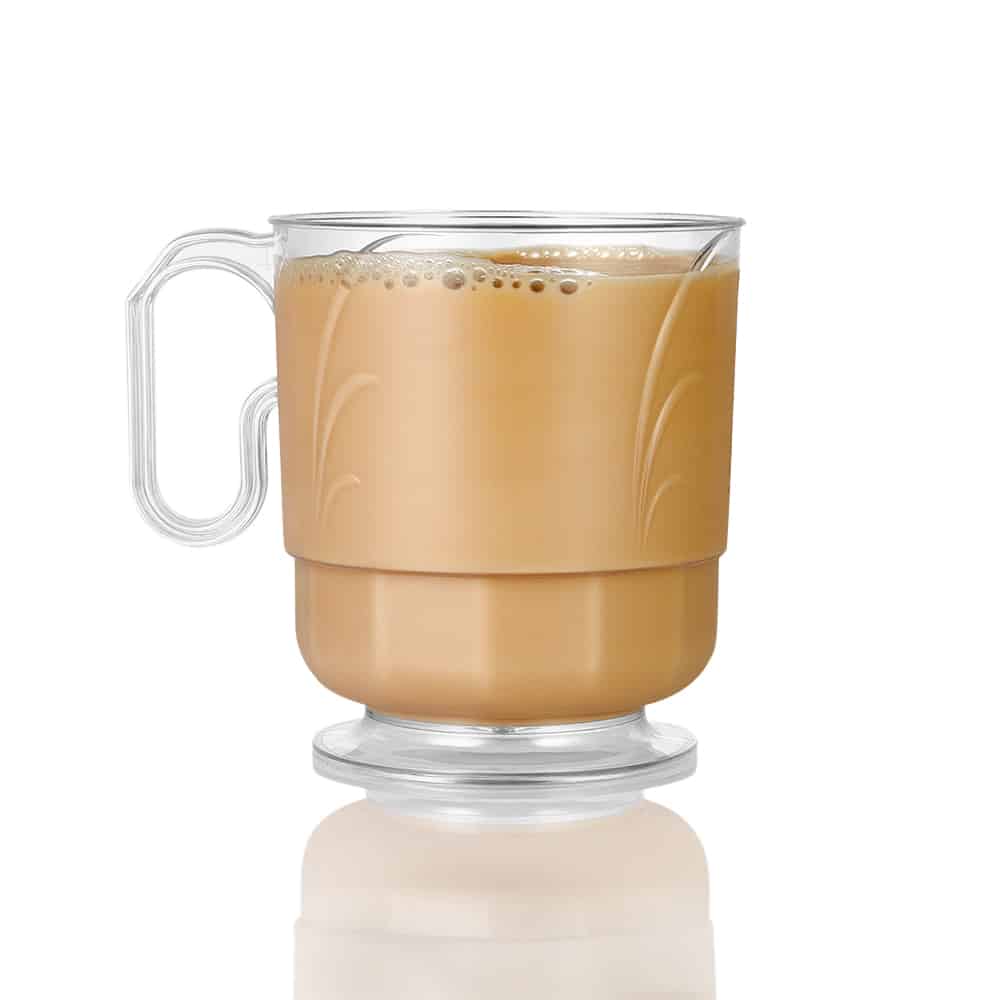 Elegance Clear Premium Plastic 8oz Coffee Mug 