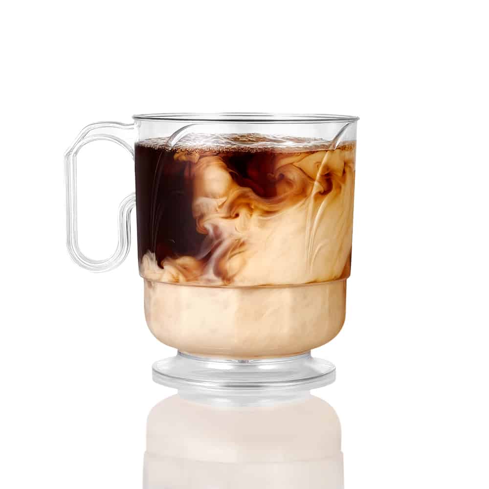 Elegance Clear Premium Plastic 8oz Coffee Mug 