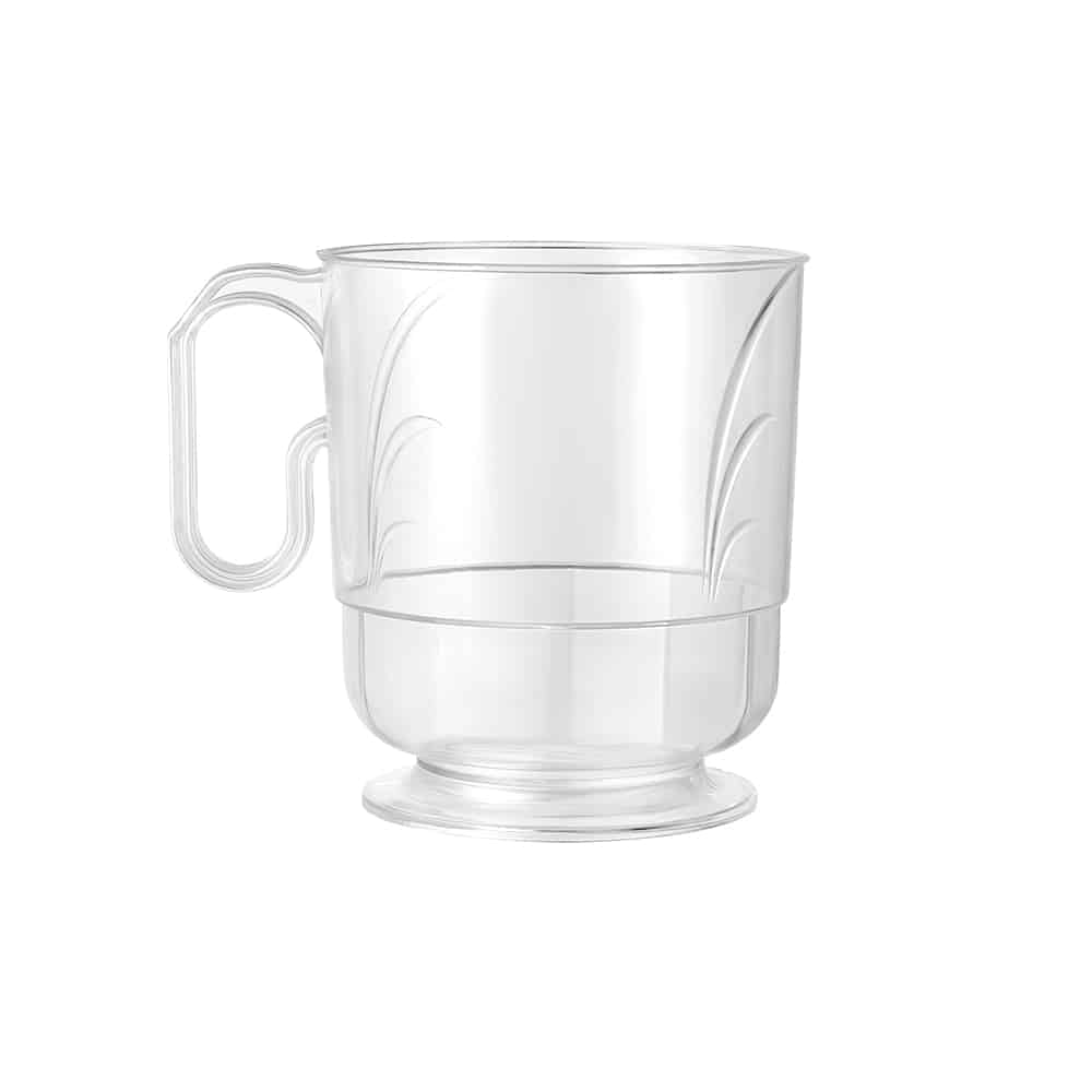 Elegance Clear Premium Plastic 8oz Coffee Mug