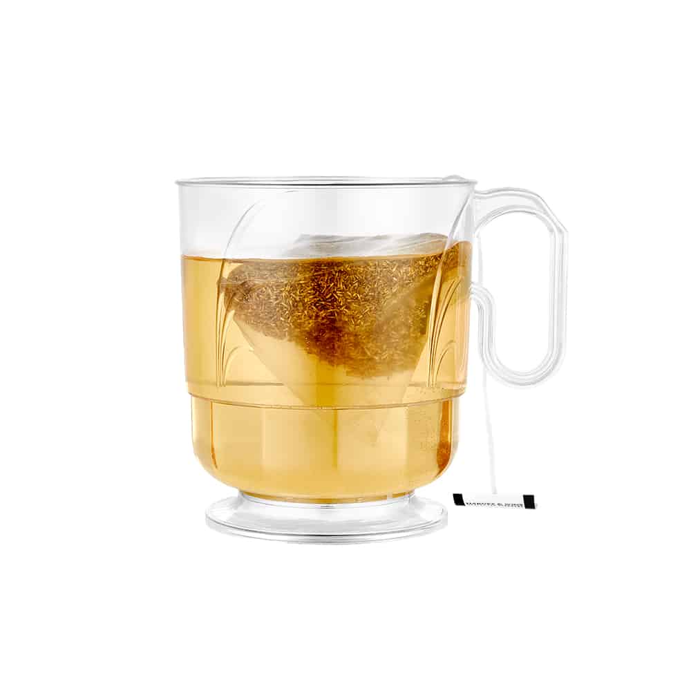 Elegance Clear Premium Plastic 8oz Coffee Mug With tea