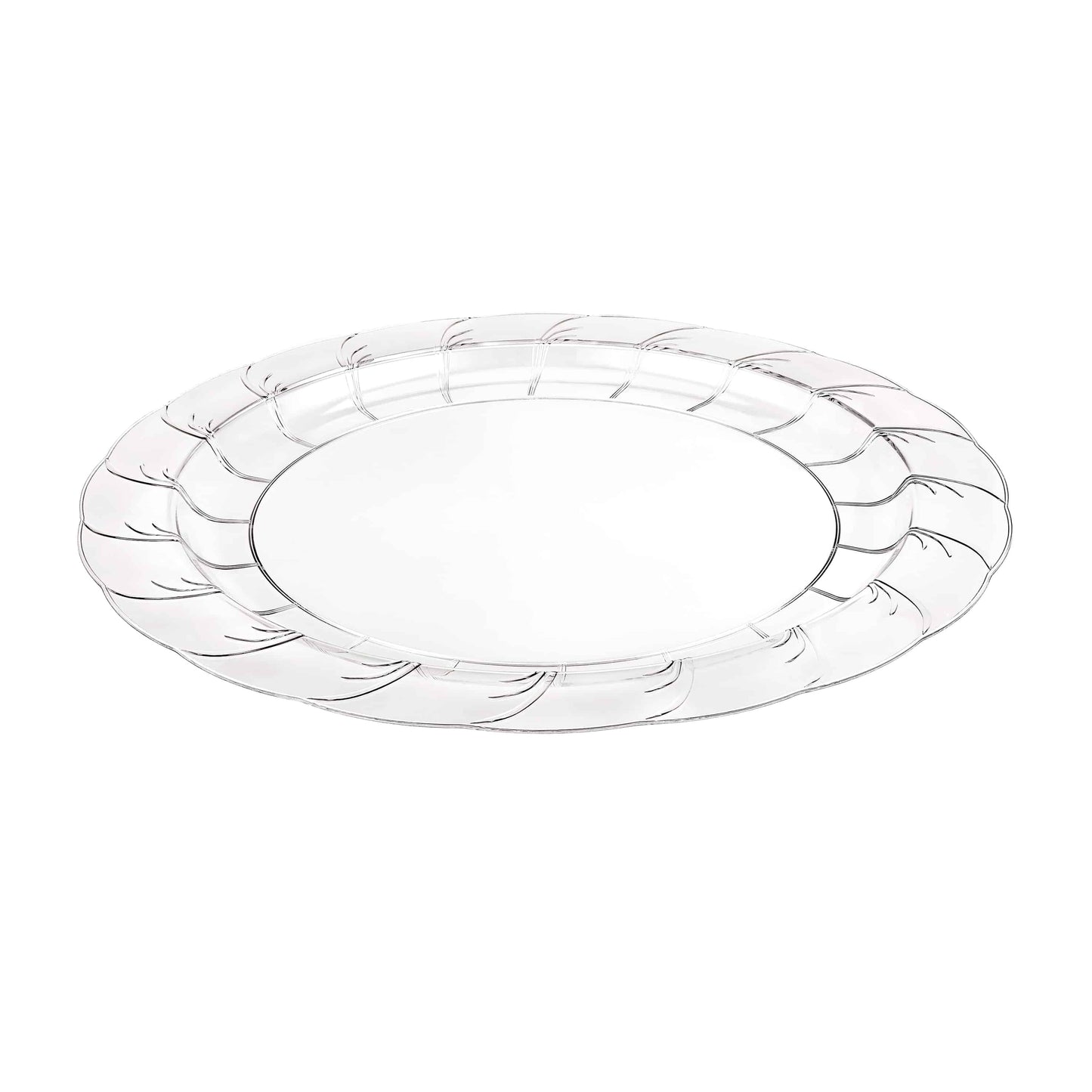 Elegance Premium Clear Plastic Round Dinner Plate