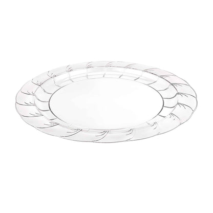 Elegance Premium Clear Plastic Round Dinner Plate
