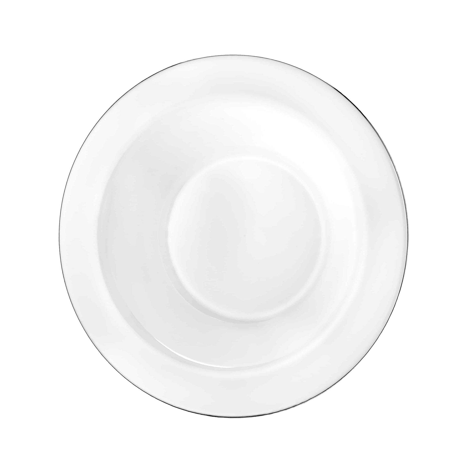 Magnificence Silver Edge Premium Plastic Round Dinnerware - King Zak