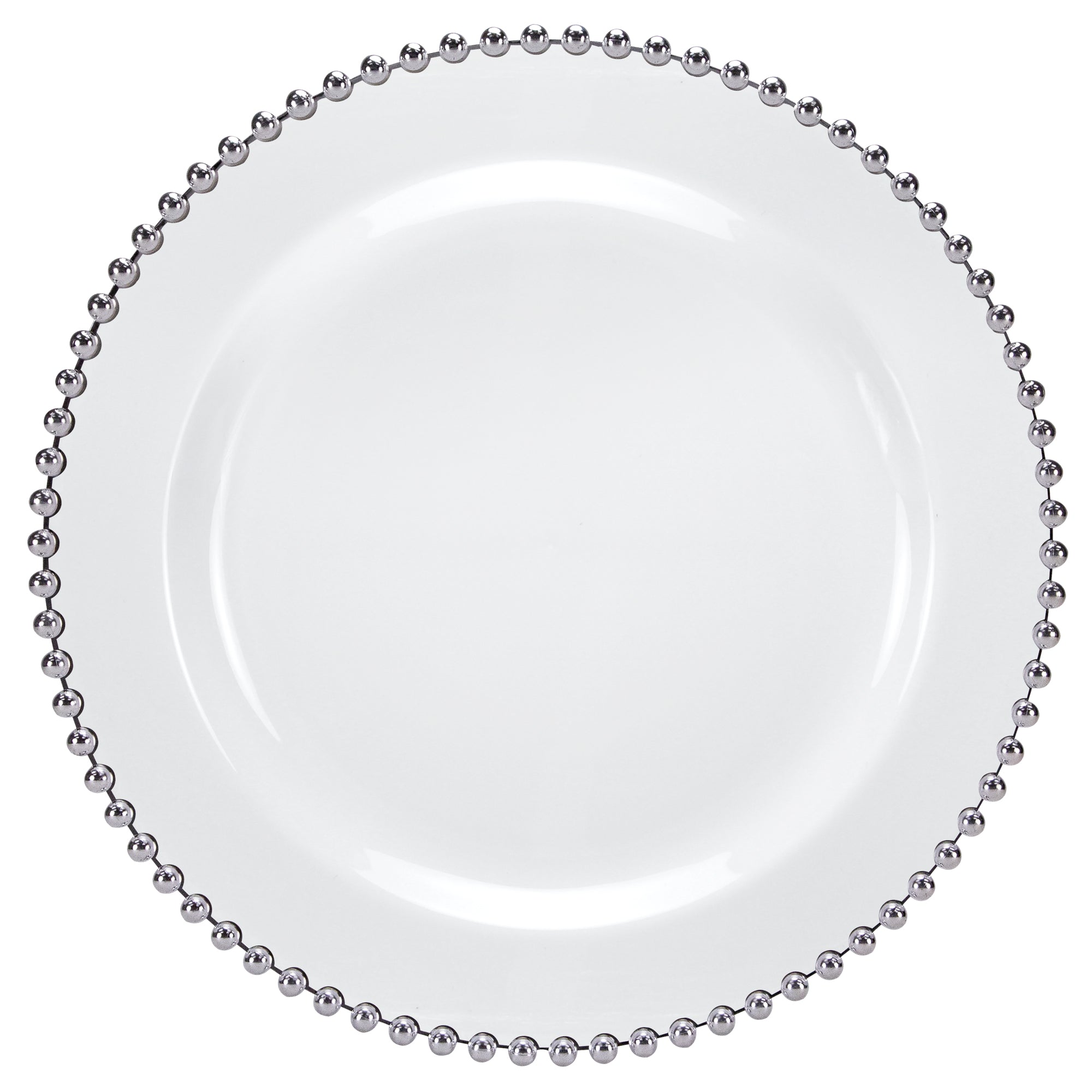 Beaded Premium Plastic Round Dinnerware