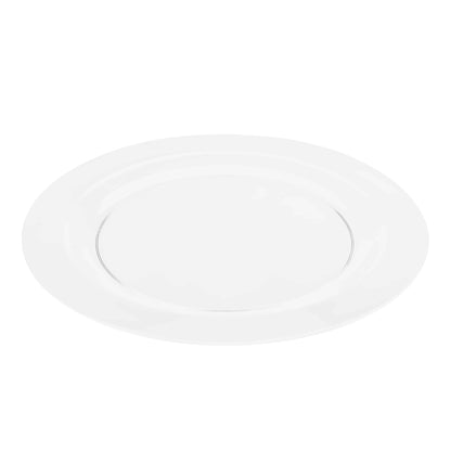 Magnificence Premium Plastic Round Dinnerware - white plate