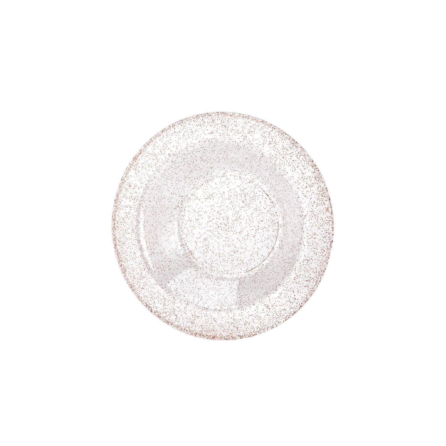 Glitter Premium Plastic Round Dinnerware - Pink Bowl