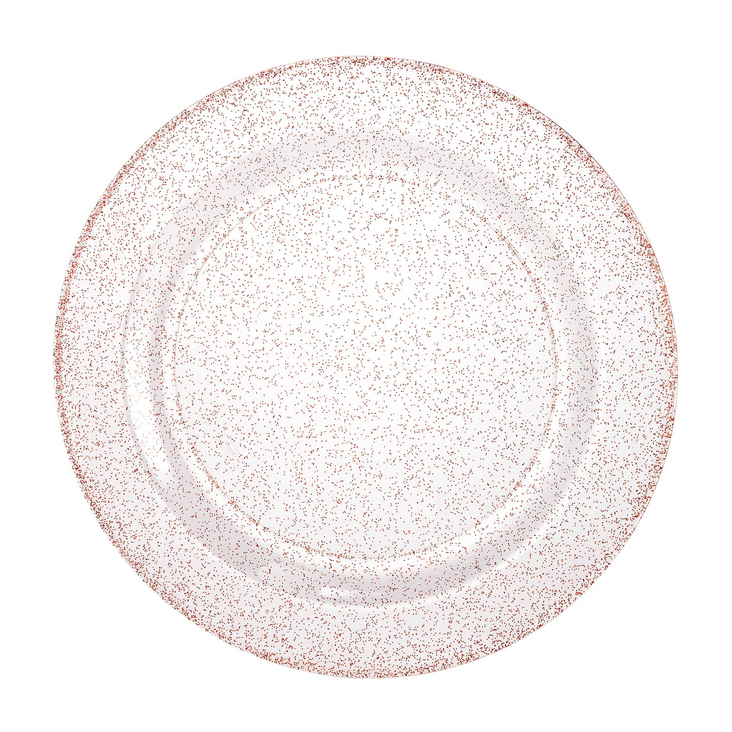 Glitter Premium Plastic Round Dinnerware - Pink Plate
