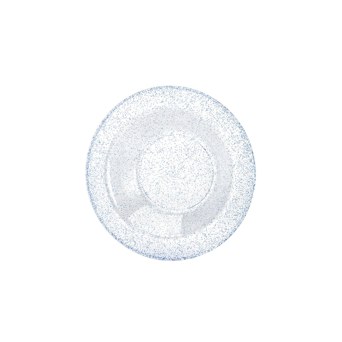 Glitter Premium Plastic Round Dinnerware - Blue Bowl