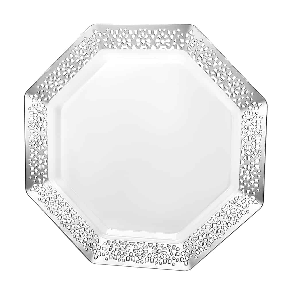 Lacetagon Premium Plastic Octagonal Dinnerware - King Zak