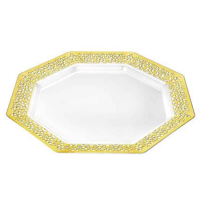 Lacetagon Premium Plastic Octagonal Dinnerware - King Zak