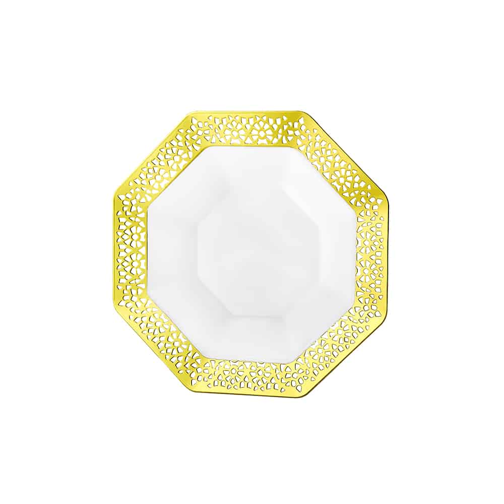 Lacetagon Premium Plastic Octagonal Dinnerware - King Zak