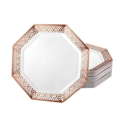 Lacetagon Premium Plastic Octagonal Dinnerware - King Zak