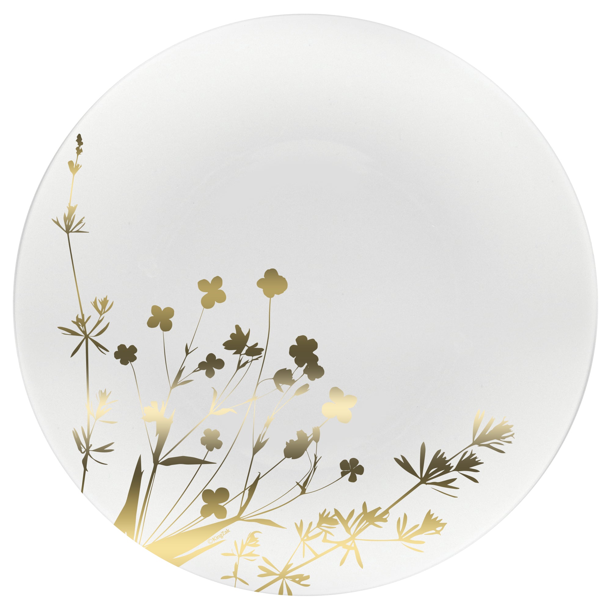 Contemporary Wildflower Premium Plastic Round Dinnerware