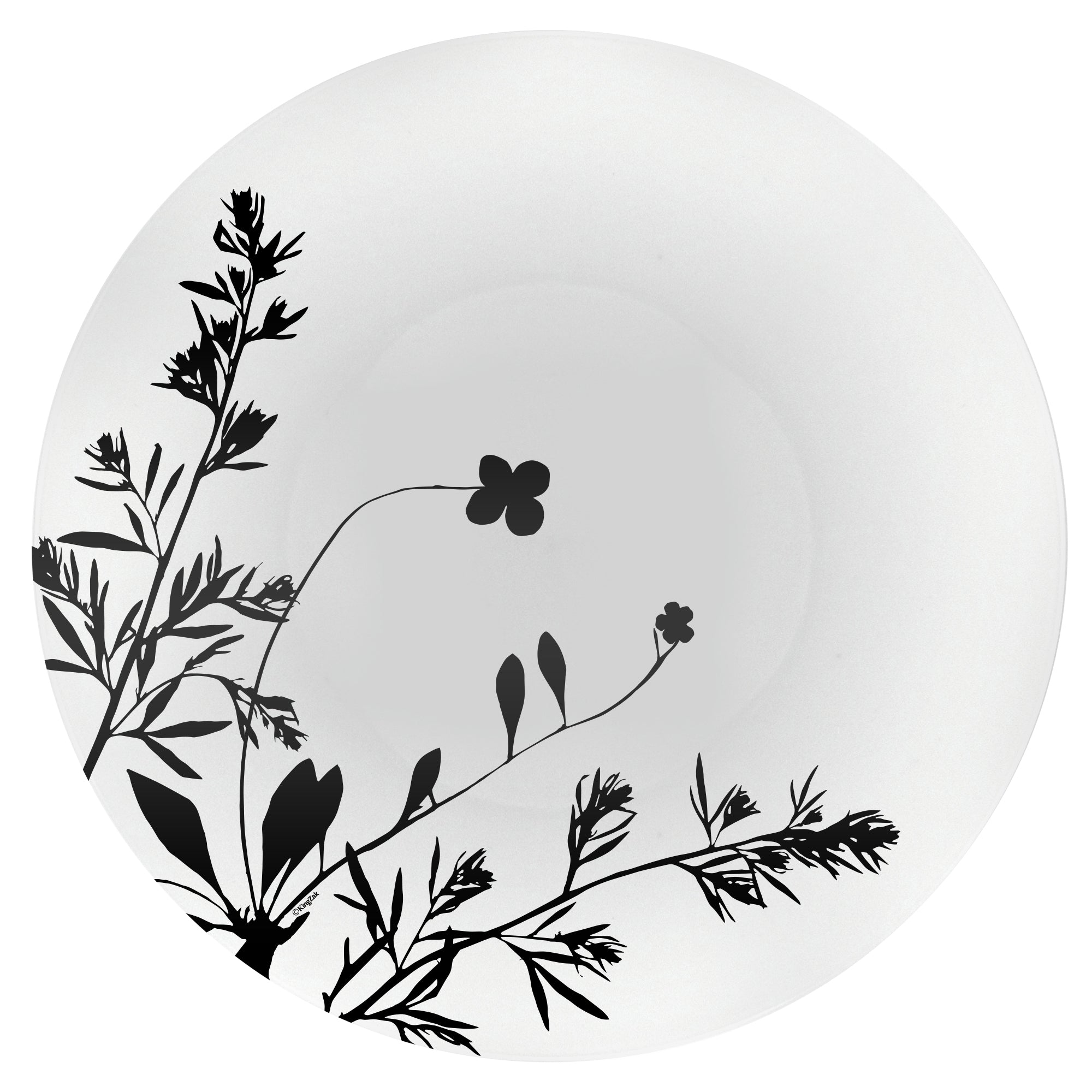 Contemporary Wildflower Premium Plastic Round Dinnerware