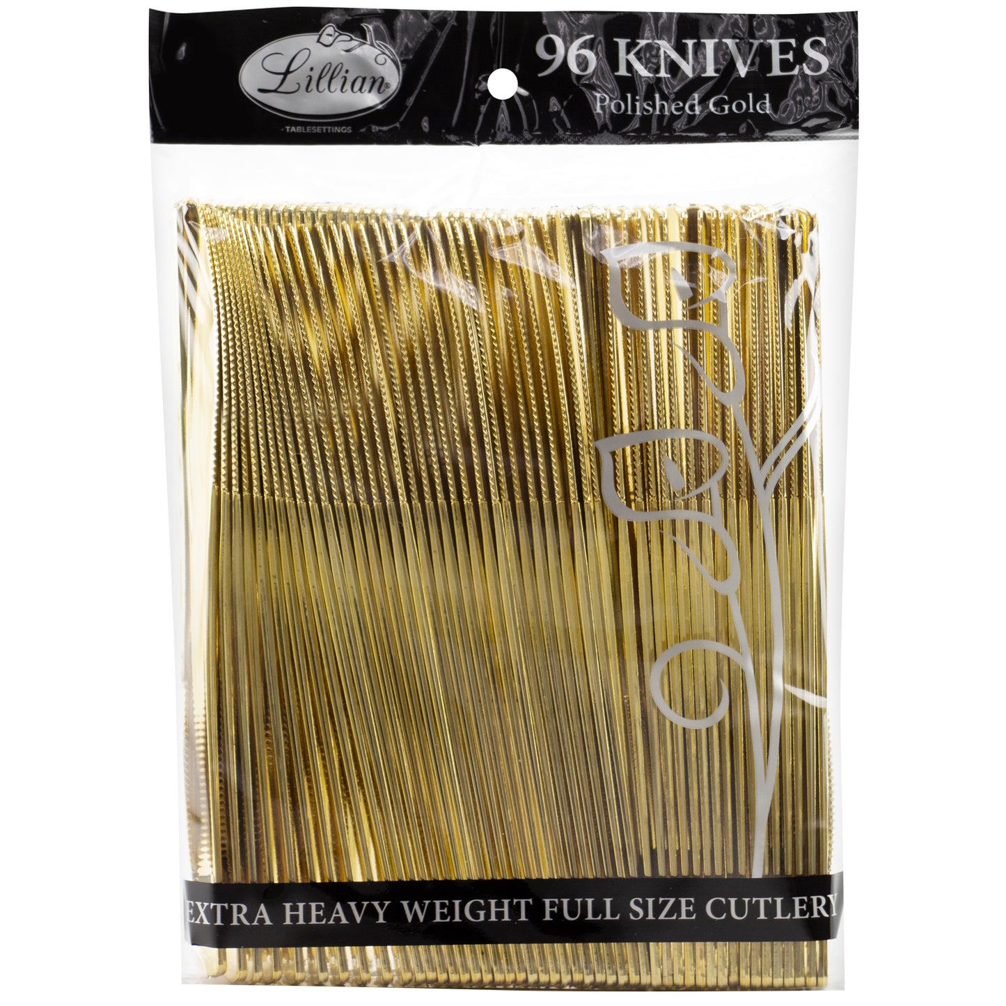 Premium Extra Heavy Weight Plastic Gold Polished Forks - King Zak