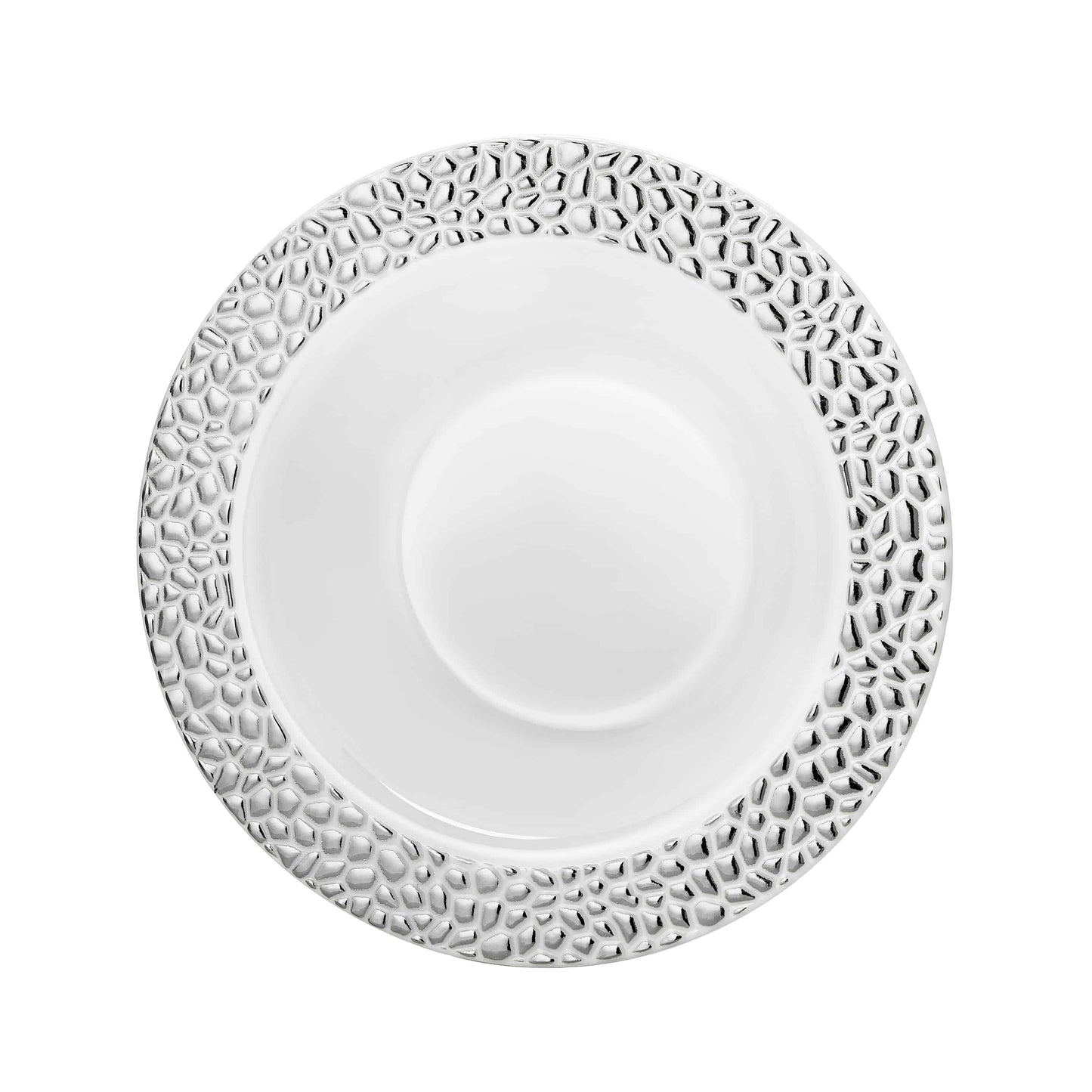 Pebbled Premium Plastic Round Dinnerware - King Zak