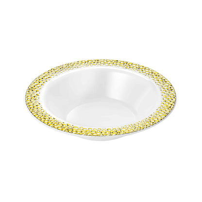 Pebbled Premium Plastic Round Dinnerware - King Zak