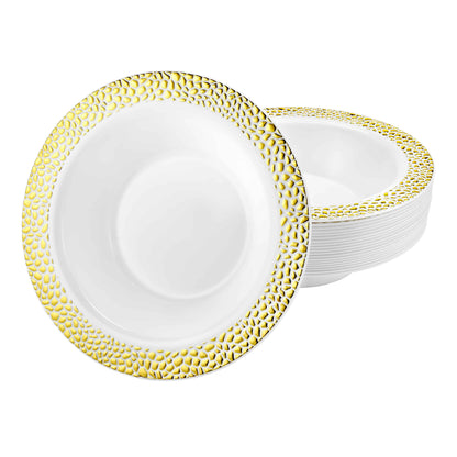 Pebbled Premium Plastic Round Dinnerware - King Zak